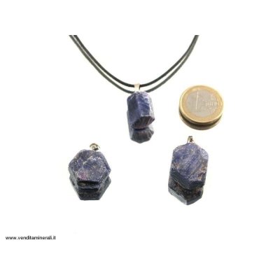 Ciondolo in cristallo di zaffiro 925 argento