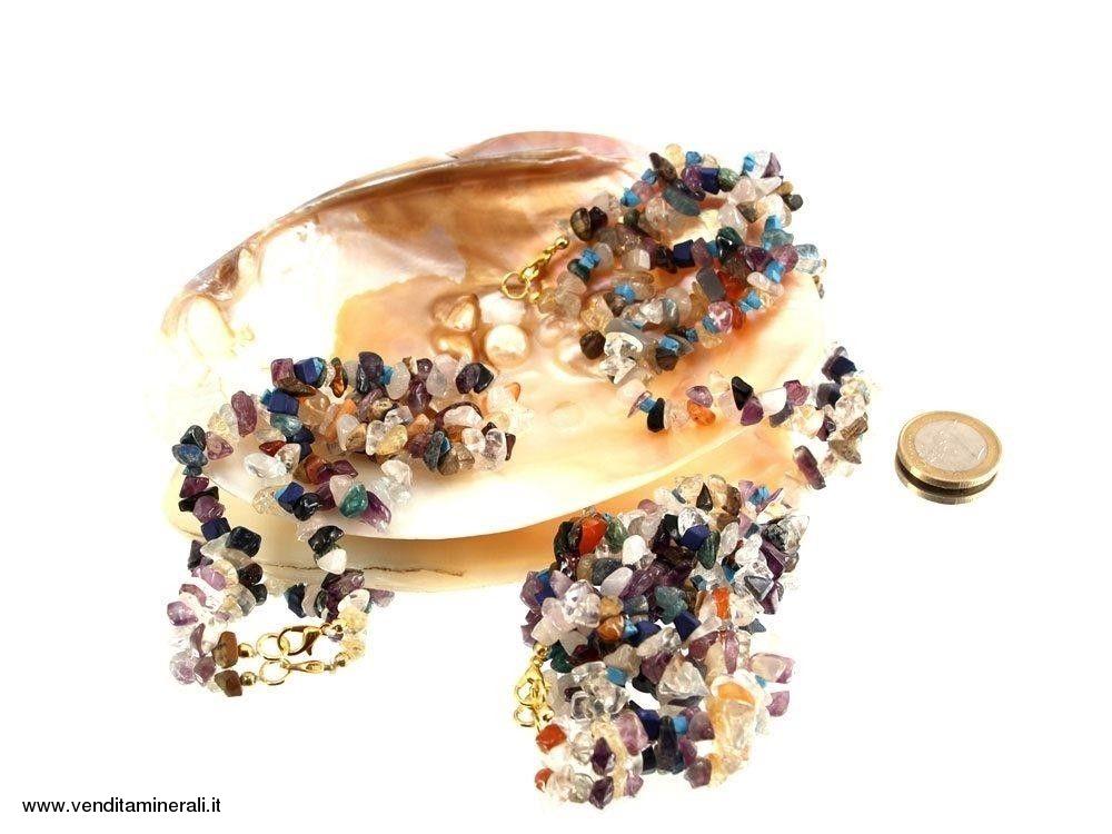 Catenina di mix colorato di varie pietre