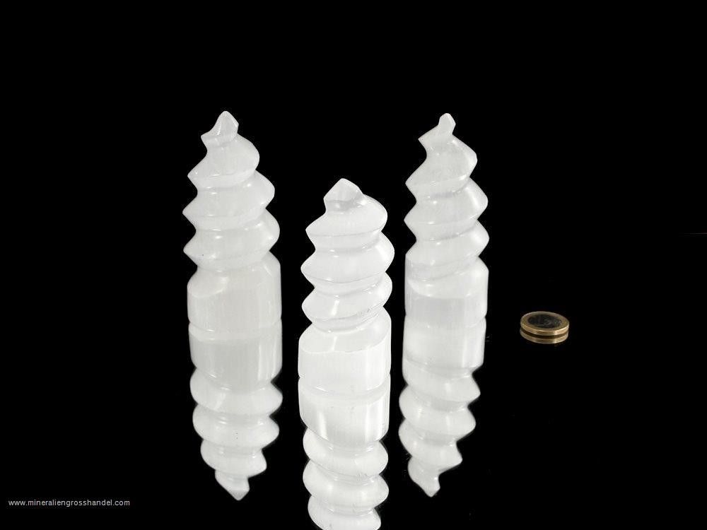 Spirale / Flamme in selenite - 1 pz