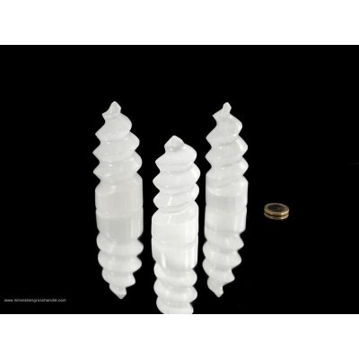 Spirale / Flamme in selenite - 1 pz