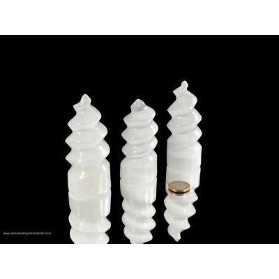 Spirale / Flamme in selenite - 1 pz
