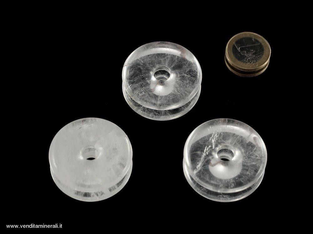 Cristallo di rocca a forma di ciambella - 40 mm