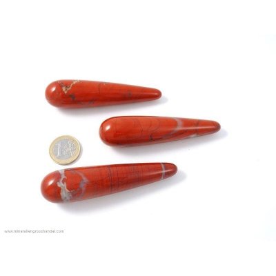 Bastoncini per massaggi di Cristallo in Diaspro rosso - 1 pz