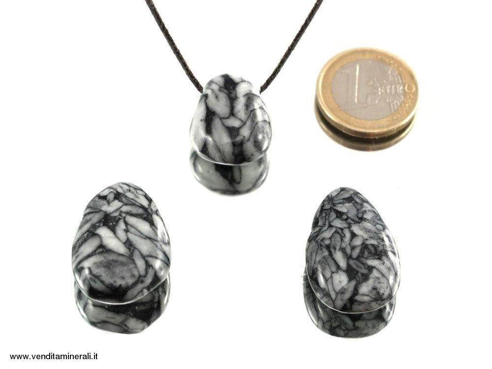 Pendente a goccia in pinolite (Magnesite di ghiaccio)