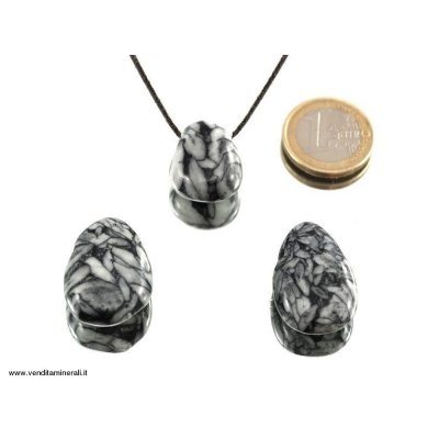 Pendente a goccia in pinolite (Magnesite di ghiaccio)