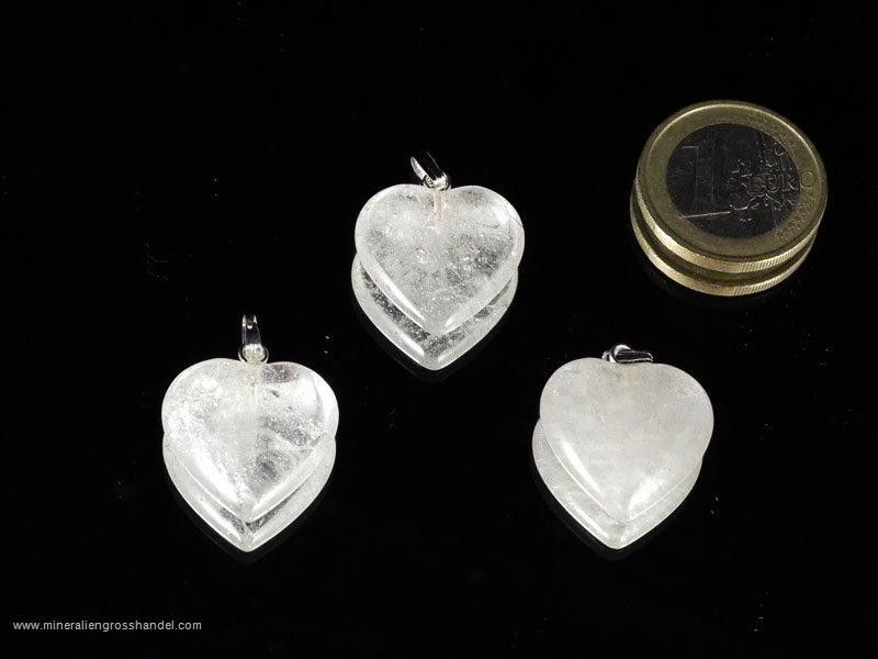 Pendente a cuore in cristallo di rocca