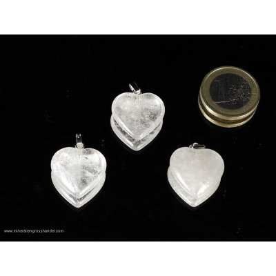 Pendente a cuore in cristallo di rocca