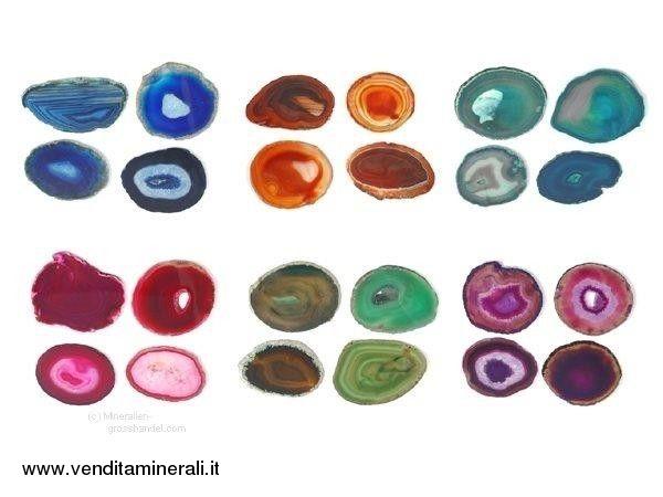 Agata fette colorate 500 g grandezza 3