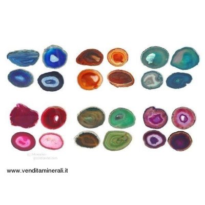 Agata fette colorate 500 g grandezza 3