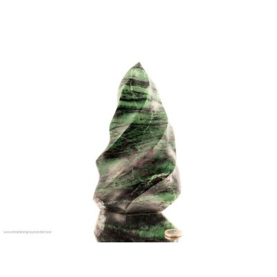 Scultura di zoisite rubino 'Flame'