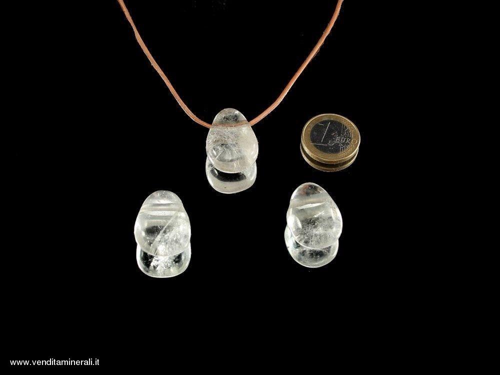 Pendente a goccia in cristallo di rocca