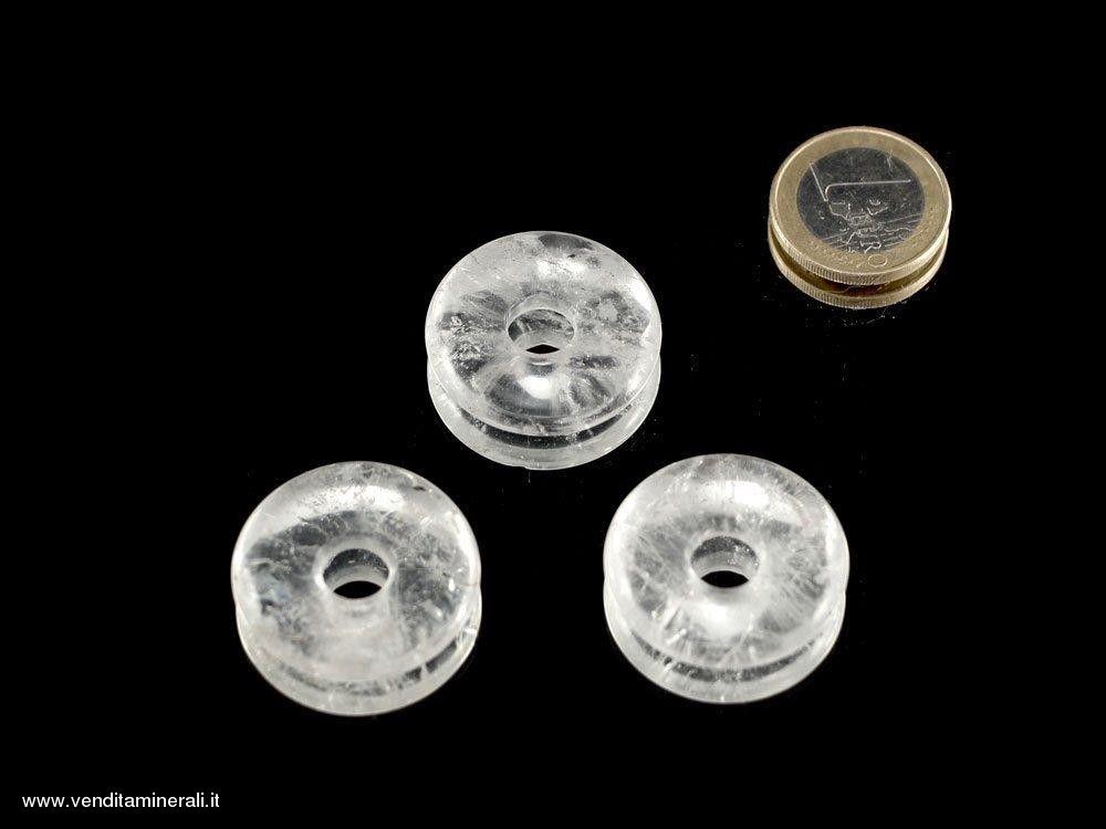 Cristallo di rocca a forma di ciambella - 30 mm