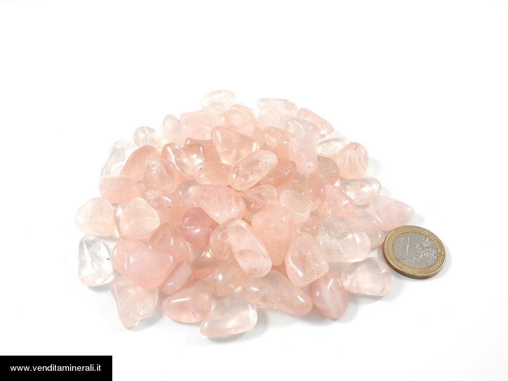Quarzo rosa - piccole pietre burattate 0,5 kg