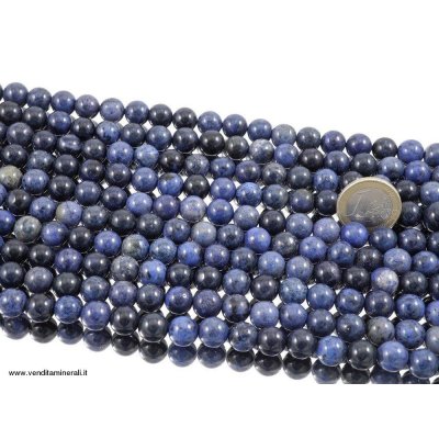 Filo a catena con sfere di Dumortierite 10 mm