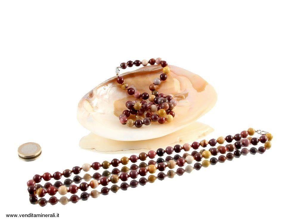 Catena a sfera malachite 8 mm / 50 cm