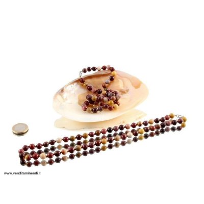 Catena a sfera malachite 8 mm / 50 cm