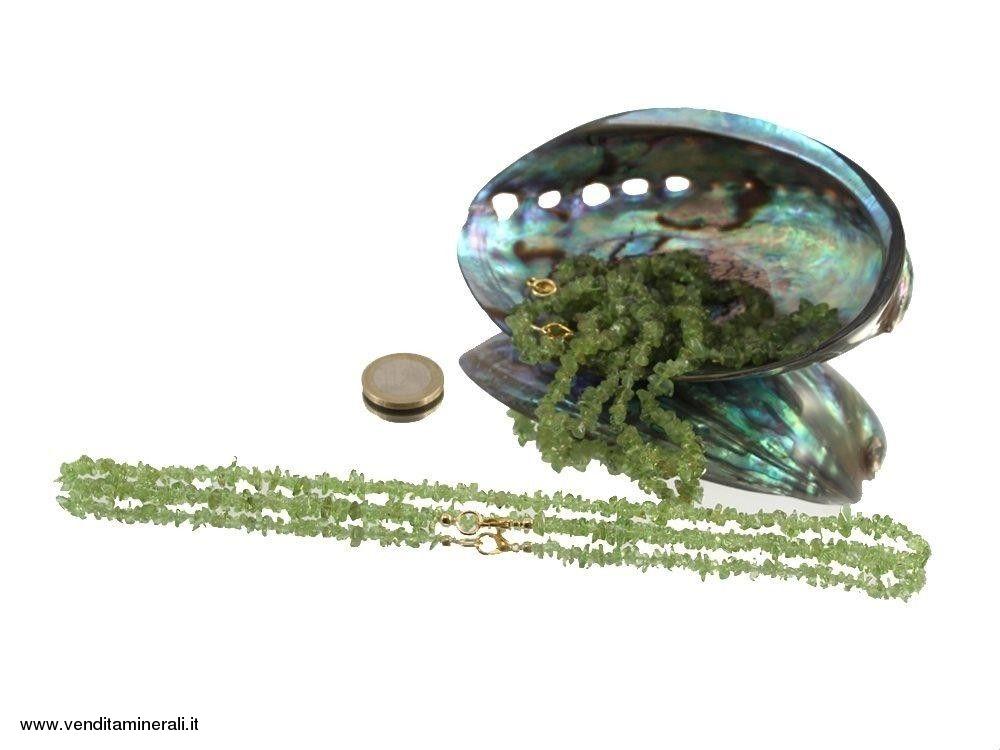 Peridoto - Catena di fili di olivina