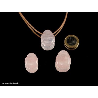 Ciondolo in quarzo rosa
