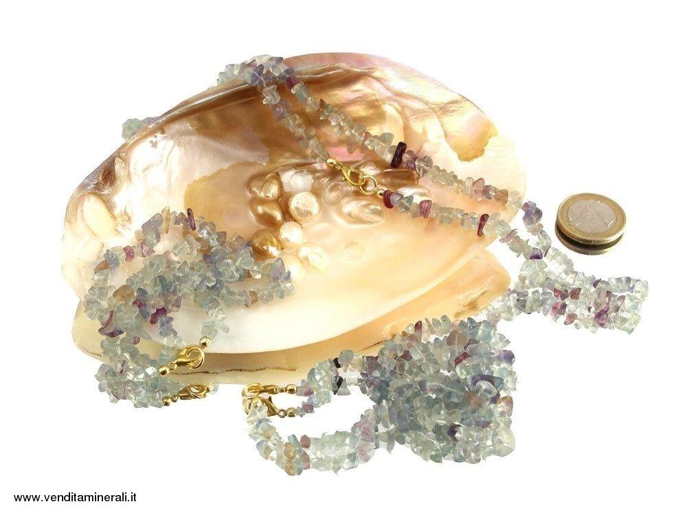 Catena di schegge in fluorite