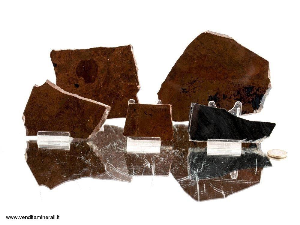 5 pezzi di ossidiana lucidi