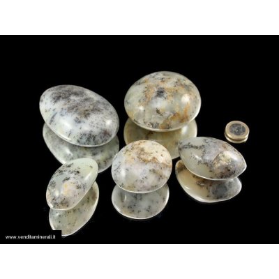 Agata con depositi di tipo dendritico Pebbles / XL burrattato - 0,5 kg