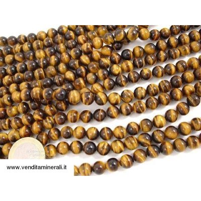 Perle di occhio di tigre 8 mm