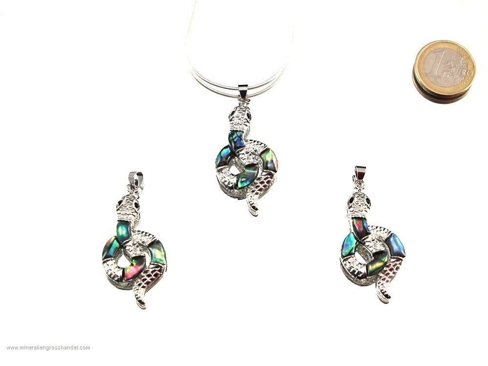 Ciondolo serpente - conchiglia abalone