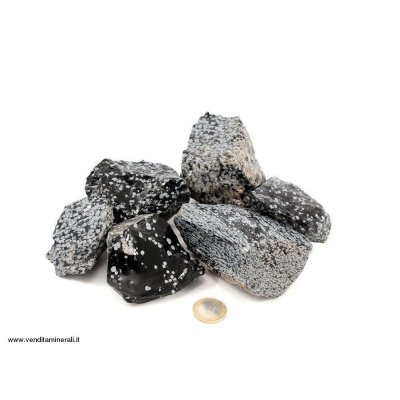 Pietre grezze in ossidiana fiocco di neve - 1 kg