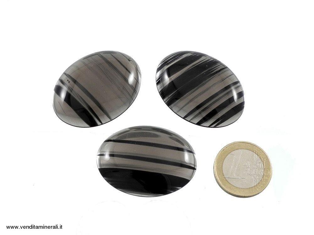 Lamelle d'ossidiana Cabochon 40 x 30 mm