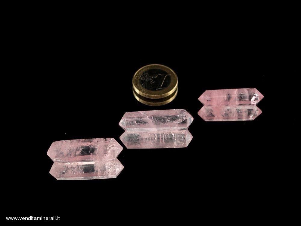 Quarzo rosa taglio doppio fine circa 4 cm