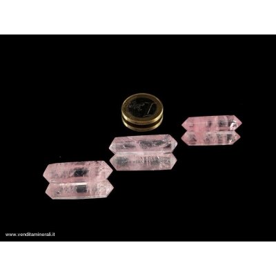 Quarzo rosa taglio doppio fine circa 4 cm