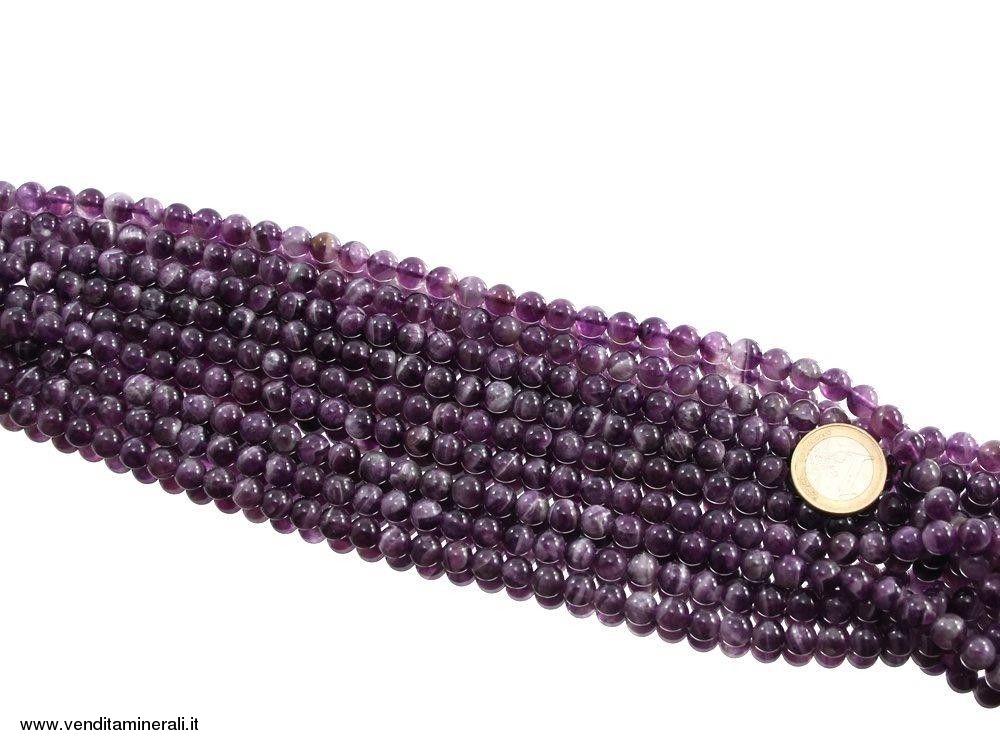 Perlina di ametista 8 mm A / B