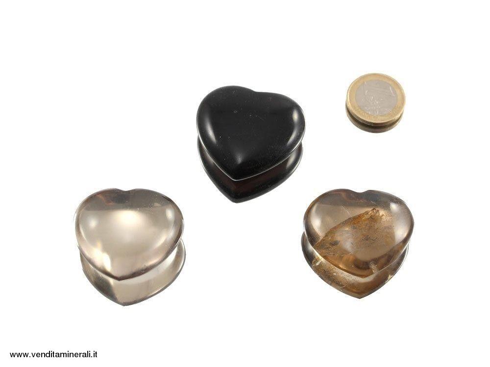 Cuore di quarzo fume'