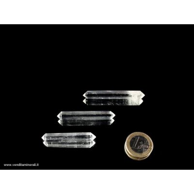 Doppia estremita' in cristallo di rocca lucidato 4 - 5 cm