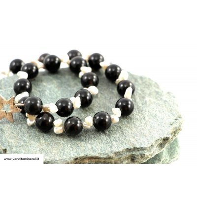 Ossidiana lamellare con perle