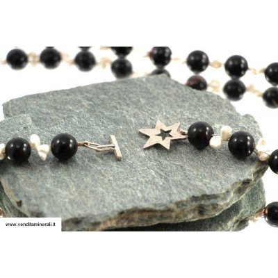 Ossidiana lamellare con perle