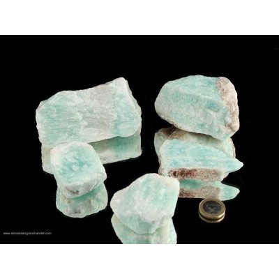 Aragonite pietre azzurre chiare / blu