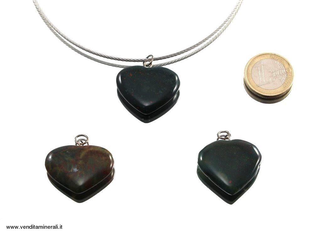 Ciondolo a cuore eliotropico - 1 pezzo