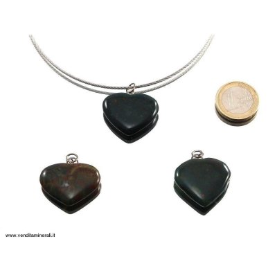 Ciondolo a cuore eliotropico - 1 pezzo