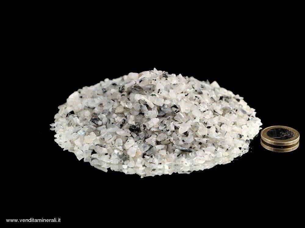 Micro pietre bocciardatepietre di luna-arcobaleno - 0,5 kg