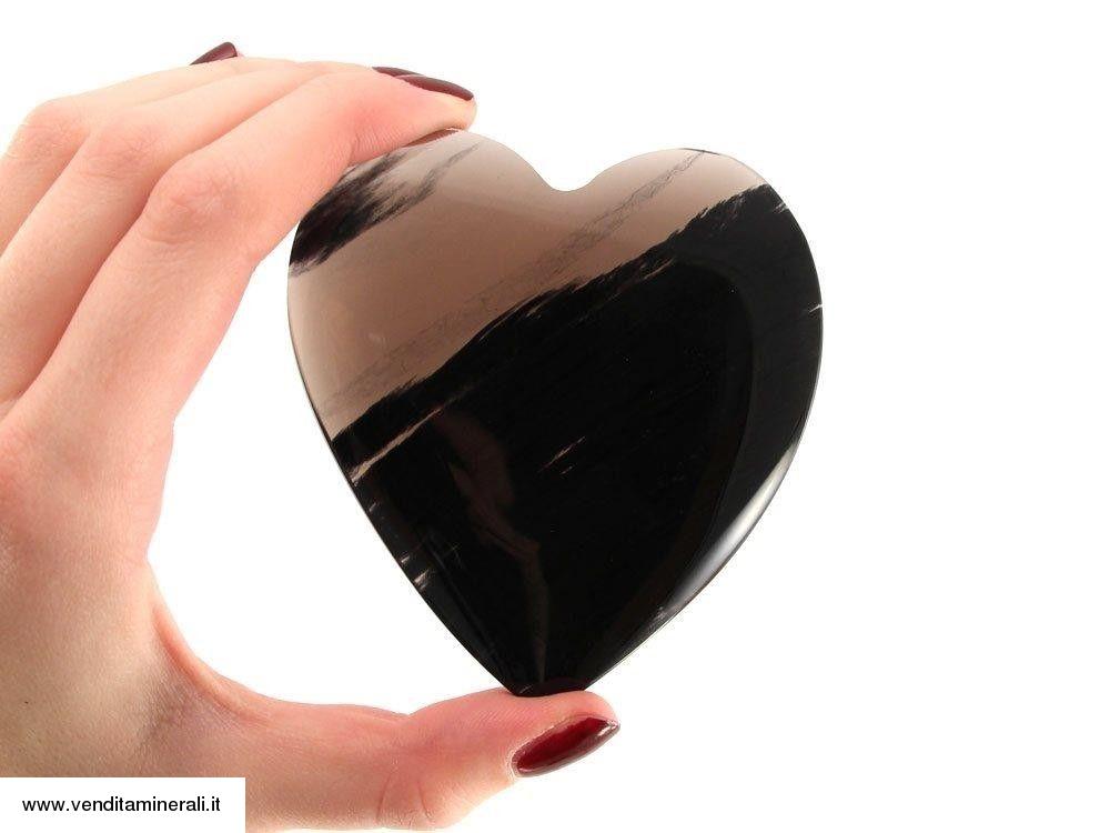 Cuore lamella d'ossidiana XL