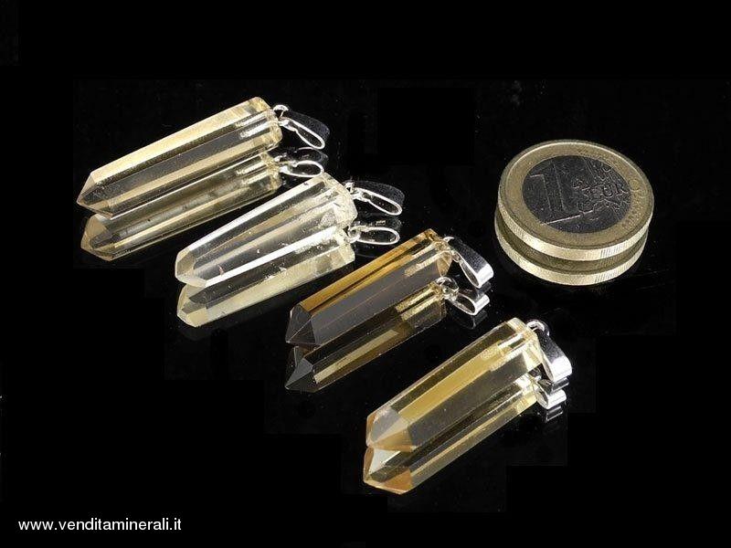 Trailer di cristalli di citrino naturali - argento 925