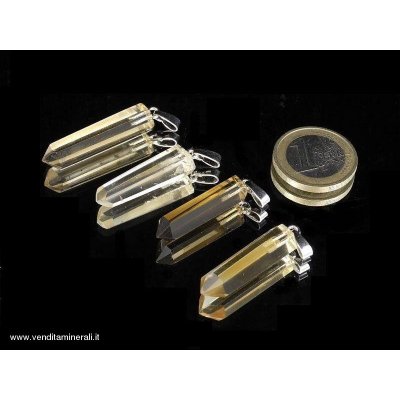 Trailer di cristalli di citrino naturali - argento 925