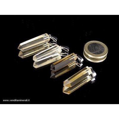 Trailer di cristalli di citrino naturali - argento 925