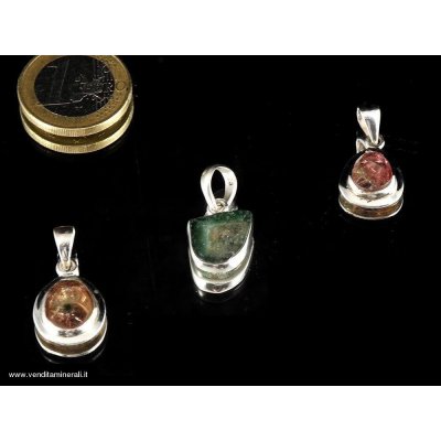 Ciondolo tormalina cocomero - argento 925