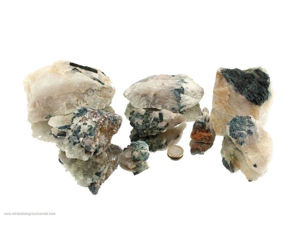 Tormalina blu / verde - pezzi matrice 1 kg