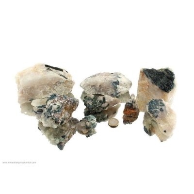 Tormalina blu / verde - pezzi matrice 1 kg