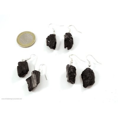 Orecchini neri in tormalina