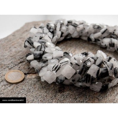 Filo catena rettangolare in quarzo tormalina