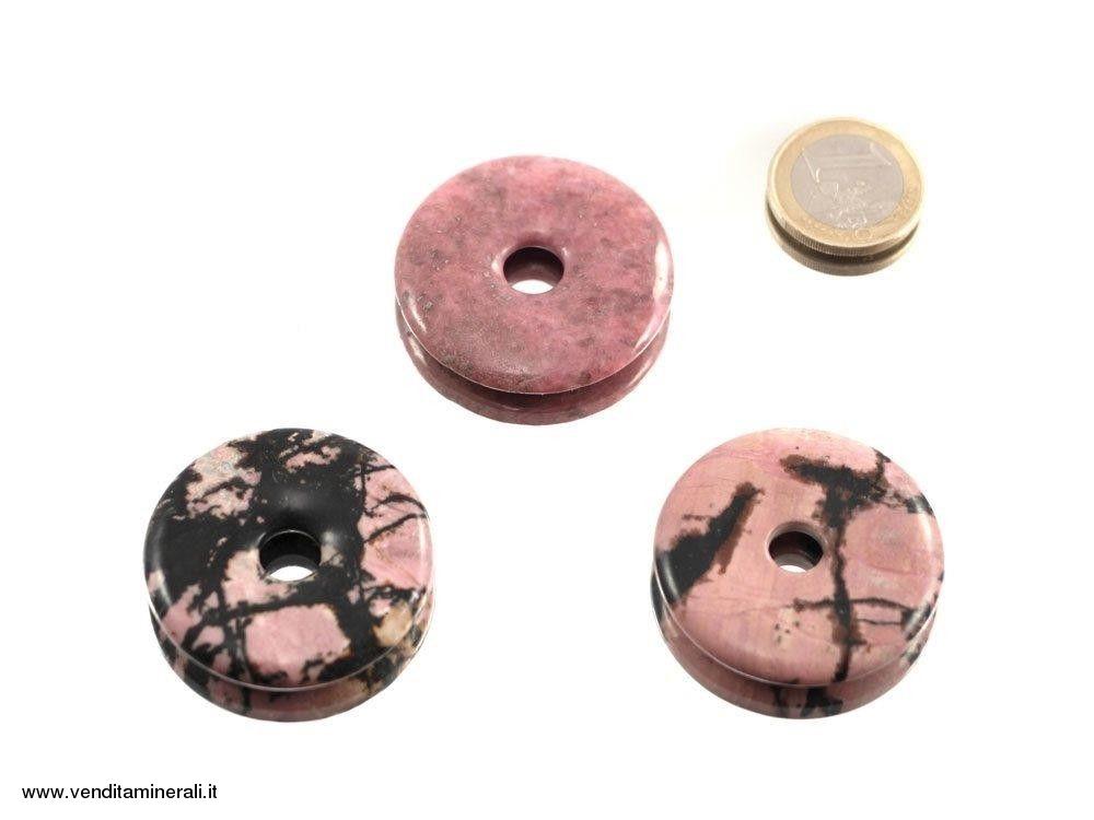 Rodonite a forma di ciambella - 40 mm